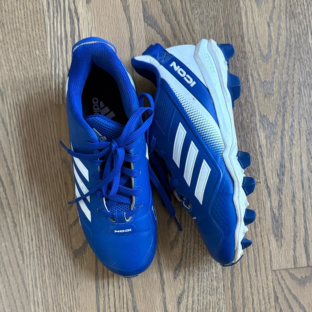 Adidas Kids Blue and White cleats